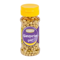 6 St. Streudekor, Glanzperlen gold, 65 g / St.