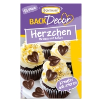 12 St. Herzchen, Dekore mit Kakao