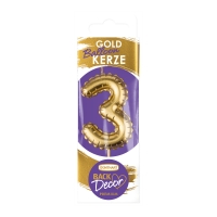 12 St. Kerzen-Zahlen gold  Balloon  Nr. 3