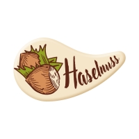 100 St. Spezialitäten-Dekor  Haselnuss , weiße Schokolade