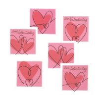 100 St. Quadrate  Zum Valentinstag  Dekormasse, sortiert