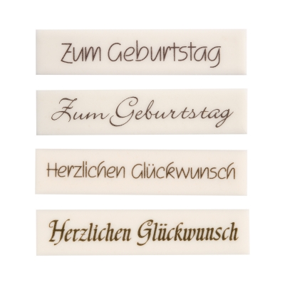 30278 48 St. Schriftstreifen  Zum Geburtstag  und  Herzlichen Glückwunsch , sortiert 