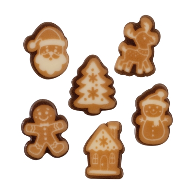 192 St. Weihnachtsmotive, weiße Schokolade, sortiert 