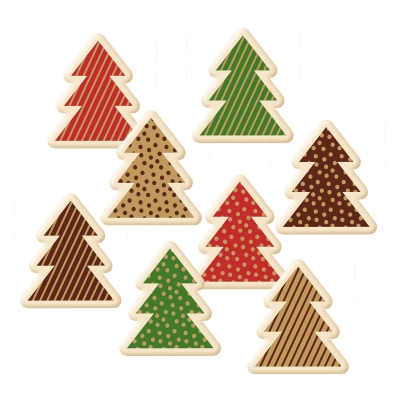 128 St. Tannen, weiße Schokolade, sortiert 