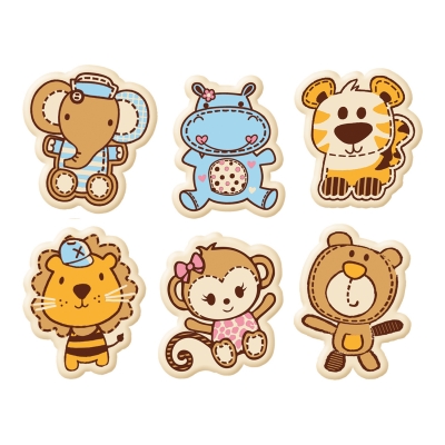 96 St. Süße Tiere, weiße Schokolade, sortiert 