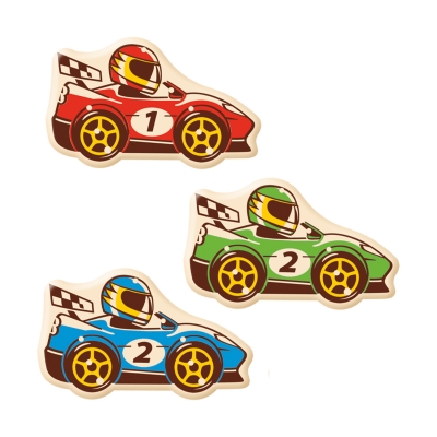 96 St. Rennwagen, weiße Schokolade, sortiert 