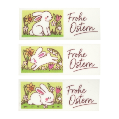 24 St. Dekorstreifen  Frohe Ostern , sortiert 