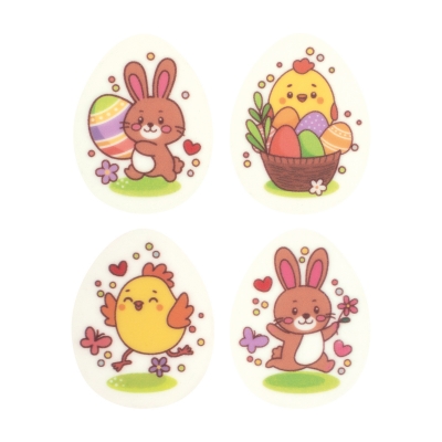 100 St. Dekorschilder Osterei, sortiert 