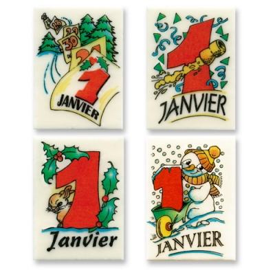 60 St. Dekorschilder  1er Janvier , sortiert 