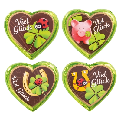 40 St. Gr.Pralinenherzen Viel Glück 